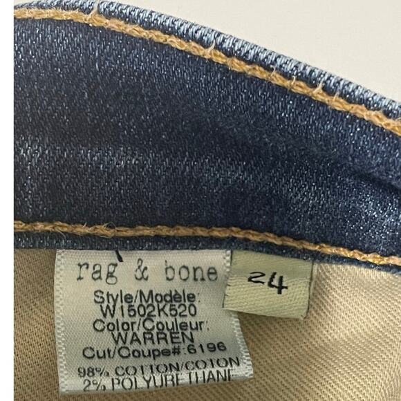 Rag & Bone Women's Skinny Jeans Size 24 Low Rise Distressed - Picture 4 of 7